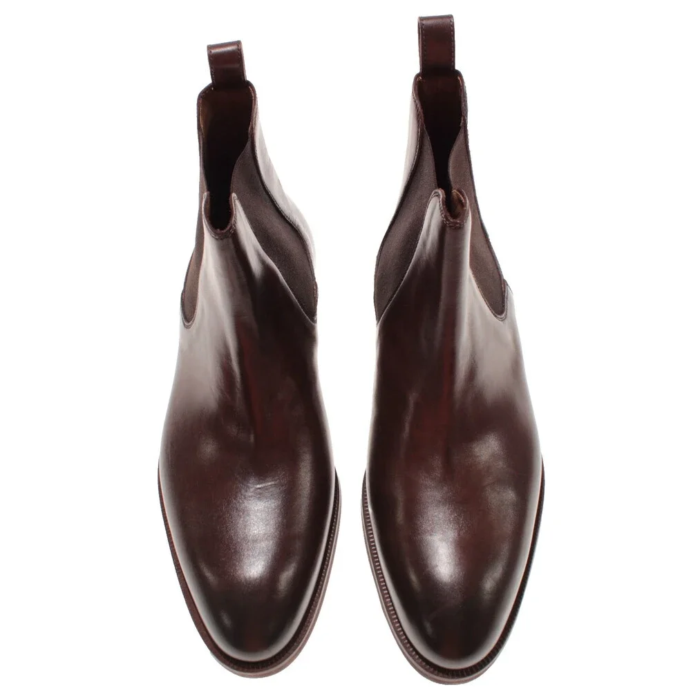 Pastori NWD Pertinax Pull On Chelsea Boots Size 9 US in Brown Leather